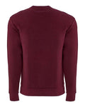 Next Level 9001 Unisex Santa Barbara Pocket Crewneck Sweatshirt - Maroon - back