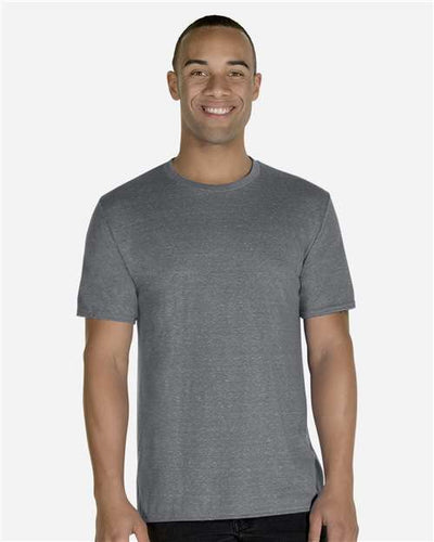 Jerzees 88MR Unisex Snow Heather Jersey T-Shirt - Charcoal - model front