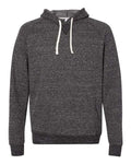 Jerzees 90MR Unisex Snow Heather French Terry Raglan Hooded Sweatshirt - Black Ink - front