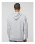 J. America 8824 Men's Premium Hooded Sweatshirt - Ash Heather - model back