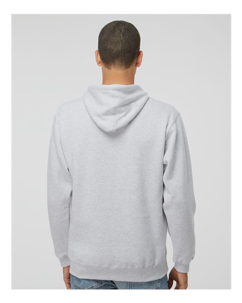 J. America 8824 Men's Premium Hooded Sweatshirt - Ash Heather - model back
