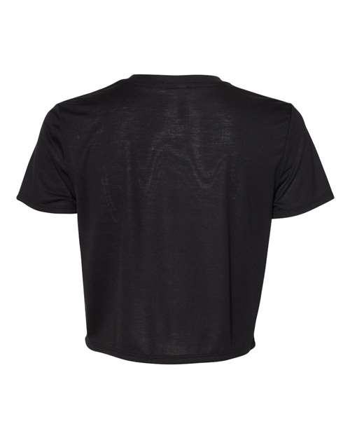 BELLA + CANVAS 8882 Women’s Flowy Crop Tee - Black - back