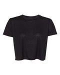 BELLA + CANVAS 8882 Women’s Flowy Crop Tee - Black - front
