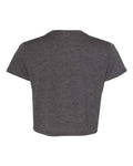 BELLA + CANVAS 8882 Women’s Flowy Crop Tee - Dark Grey Heather - back