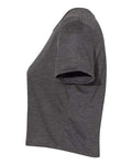 BELLA + CANVAS 8882 Women’s Flowy Crop Tee - Dark Grey Heather - side