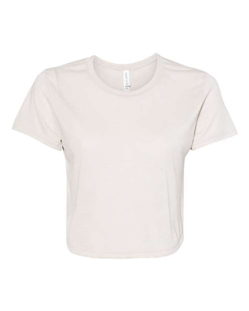 BELLA + CANVAS 8882 Women’s Flowy Crop Tee - Heather Dust - front