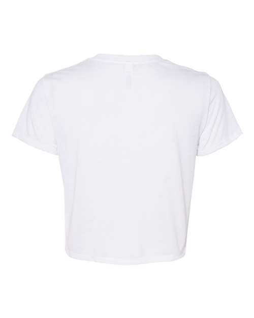BELLA + CANVAS 8882 Women’s Flowy Crop Tee - White - back