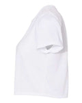 BELLA + CANVAS 8882 Women’s Flowy Crop Tee - White - side