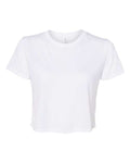 BELLA + CANVAS 8882 Women’s Flowy Crop Tee - White - front