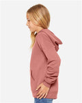 BELLA + CANVAS 3719Y Youth Sponge Fleece Hoodie Sweatshirt - Mauve - model side