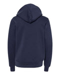 BELLA + CANVAS 3719Y Youth Sponge Fleece Hoodie Sweatshirt - Navy - back