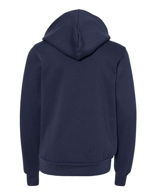 BELLA + CANVAS 3719Y Youth Sponge Fleece Hoodie Sweatshirt - Navy - back