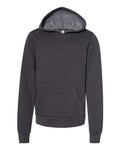 BELLA + CANVAS 3719Y Youth Sponge Fleece Hoodie Sweatshirt - Dark Grey Heather - front