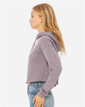 BELLA + CANVAS 7502 Women's Crop Hoodie Sweatshirt - Storm - model side