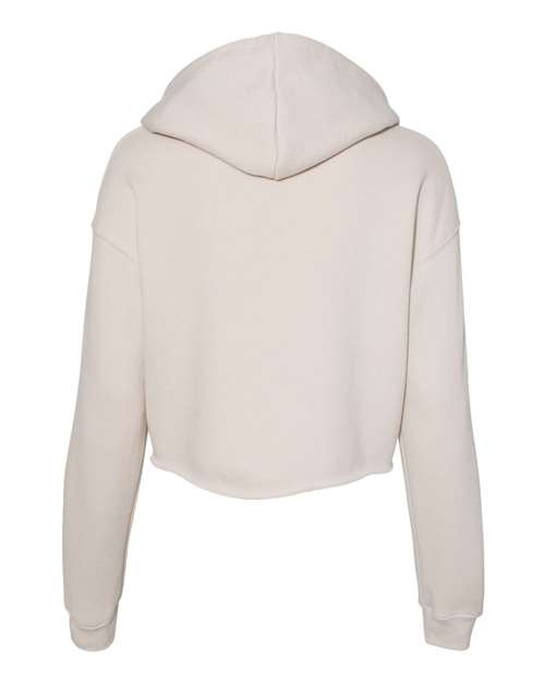 BELLA + CANVAS 7502 Women's Crop Hoodie Sweatshirt - Heather Dust - back