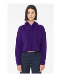 BELLA + CANVAS 7502 Women's Crop Hoodie Sweatshirt - Team Purple - model front
