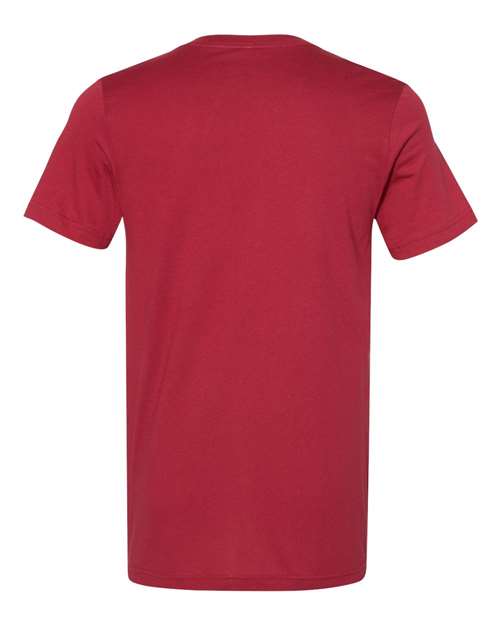 Bella + Canvas 3005 Jersey V-Neck Tee - Cardinal - back