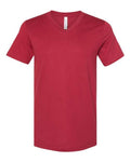 Bella + Canvas 3005 Jersey V-Neck Tee - Cardinal - front