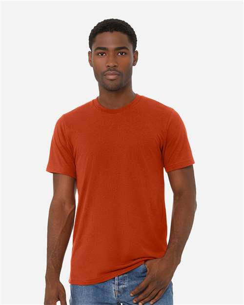 Bella+Canvas 3413 Unisex Triblend Short Sleeve Tee - Brick Triblend - model front