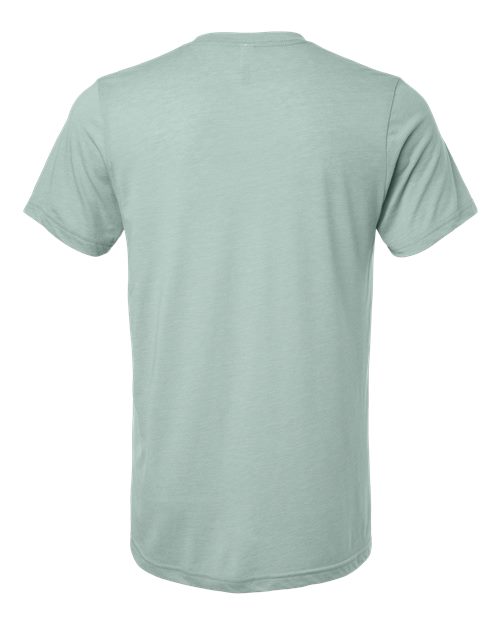Bella+Canvas 3413 Unisex Triblend Short Sleeve Tee - Dusty Blue Triblend - back