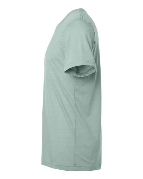 Bella+Canvas 3413 Unisex Triblend Short Sleeve Tee - Dusty Blue Triblend - side