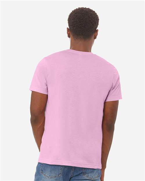 Bella+Canvas 3413 Unisex Triblend Short Sleeve Tee - Lilac Triblend - model back