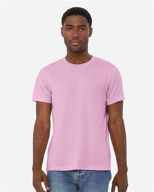 Bella+Canvas 3413 Unisex Triblend Short Sleeve Tee - Lilac Triblend - model front