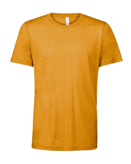 Bella+Canvas 3413 Unisex Triblend Short Sleeve Tee - Mustard Triblend - flat front