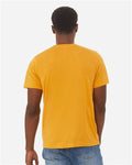 Bella+Canvas 3413 Unisex Triblend Short Sleeve Tee - Mustard Triblend - model back