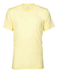 Bella+Canvas 3413 Unisex Triblend Short Sleeve Tee - Pale Yellow Triblend - flat front