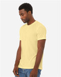 Bella+Canvas 3413 Unisex Triblend Short Sleeve Tee - Pale Yellow Triblend - model side