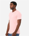Bella+Canvas 3413 Unisex Triblend Short Sleeve Tee - Pink Triblend - model side