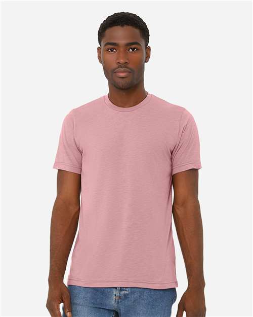 Bella+Canvas 3413 Unisex Triblend Short Sleeve Tee - Orchid Triblend - model front
