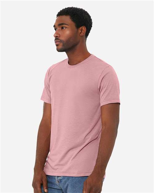 Bella+Canvas 3413 Unisex Triblend Short Sleeve Tee - Orchid Triblend - model side