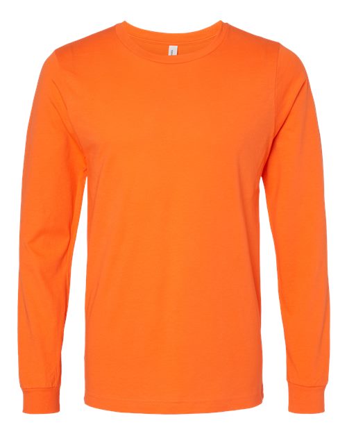 Bella+Canvas 3501 Unisex Jersey Long Sleeve Tee - Orange - flat front