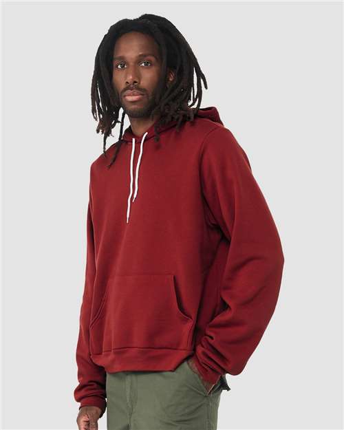 Bella+Canvas 3719 Unisex Sponge Fleece Pullover Hoodie - Cardinal - model side