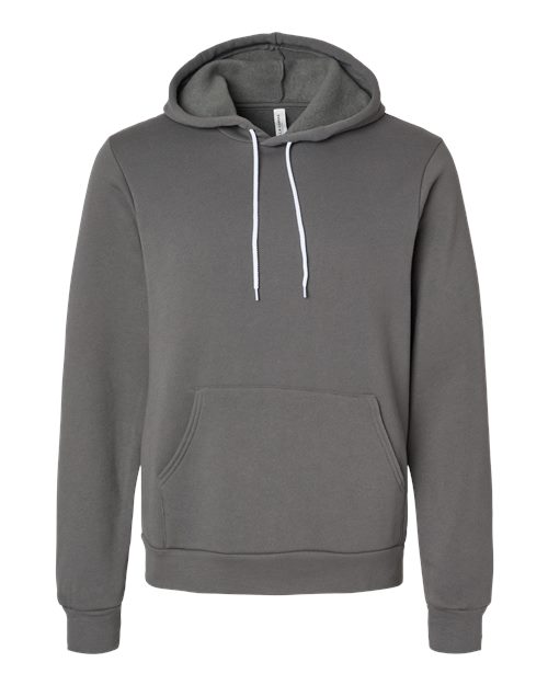 Bella+Canvas 3719 Unisex Sponge Fleece Pullover Hoodie - Asphalt - flat front