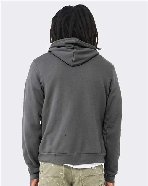 Bella+Canvas 3719 Unisex Sponge Fleece Pullover Hoodie - Asphalt - model back