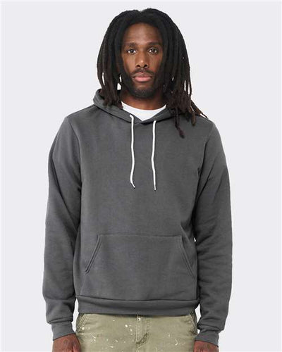 Bella+Canvas 3719 Unisex Sponge Fleece Pullover Hoodie - Asphalt - model front