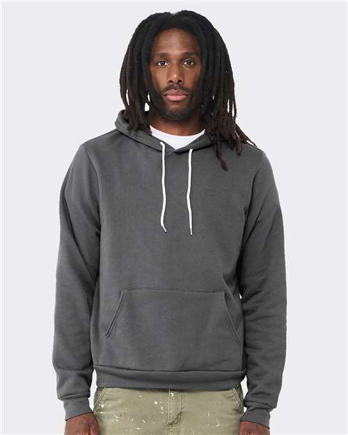 Bella+Canvas 3719 Unisex Sponge Fleece Pullover Hoodie - Asphalt - model front