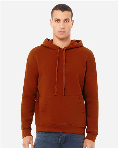 BELLA + CANVAS 3729 Unisex Sponge Fleece Drop Shoulder Hoodie Sweatshirt - Brick - model front