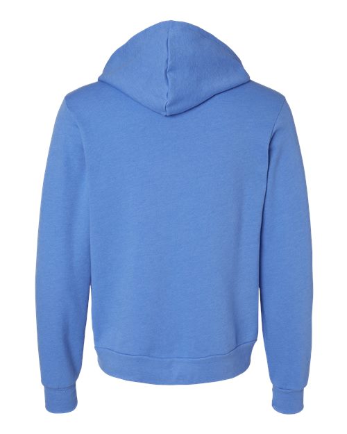 Bella + Canvas 3739 Sponge Fleece Full-Zip Hoodie Sweatshirt - Heather Columbia Blue - back