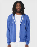 Bella + Canvas 3739 Sponge Fleece Full-Zip Hoodie Sweatshirt - Heather Columbia Blue - model front