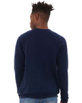BELLA + CANVAS 3901 Unisex Sponge Fleece Raglan Crewneck Sweatshirt - Navy - model back