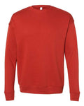 Bella + Canvas 3945 Sponge Fleece Drop Shoulder Crewneck Sweatshirt - Brick - flat front