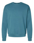 Bella + Canvas 3945 Sponge Fleece Drop Shoulder Crewneck Sweatshirt - Heather Deep Teal - flat front