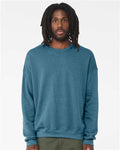 Bella + Canvas 3945 Sponge Fleece Drop Shoulder Crewneck Sweatshirt - Heather Deep Teal - model front
