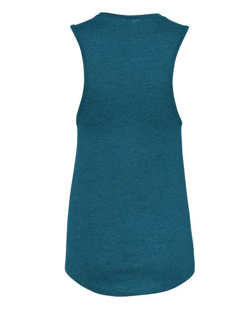 BELLA + CANVAS 6003 Women's Jersey Muscle Tank - Heather Deep Teal - back