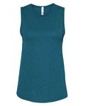 BELLA + CANVAS 6003 Women's Jersey Muscle Tank - Heather Deep Teal - front