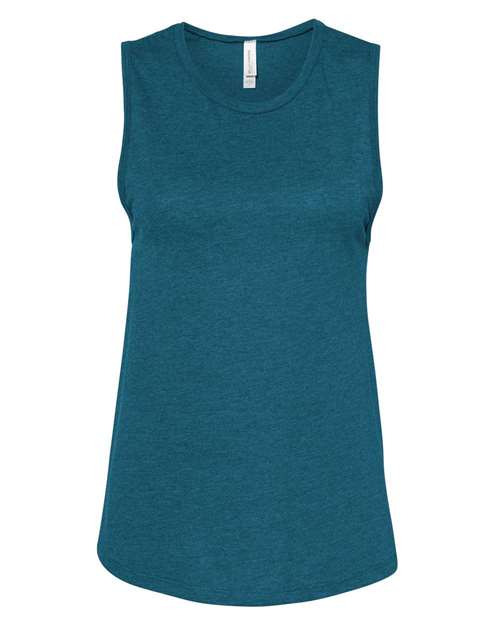 BELLA + CANVAS 6003 Women's Jersey Muscle Tank - Heather Deep Teal - front